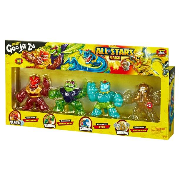 Набір із 4 фігурок пружок Гуджитсу Goo Jit Zu Heroes of All Stars Action Figure Set, 4 Pieces, фото 1