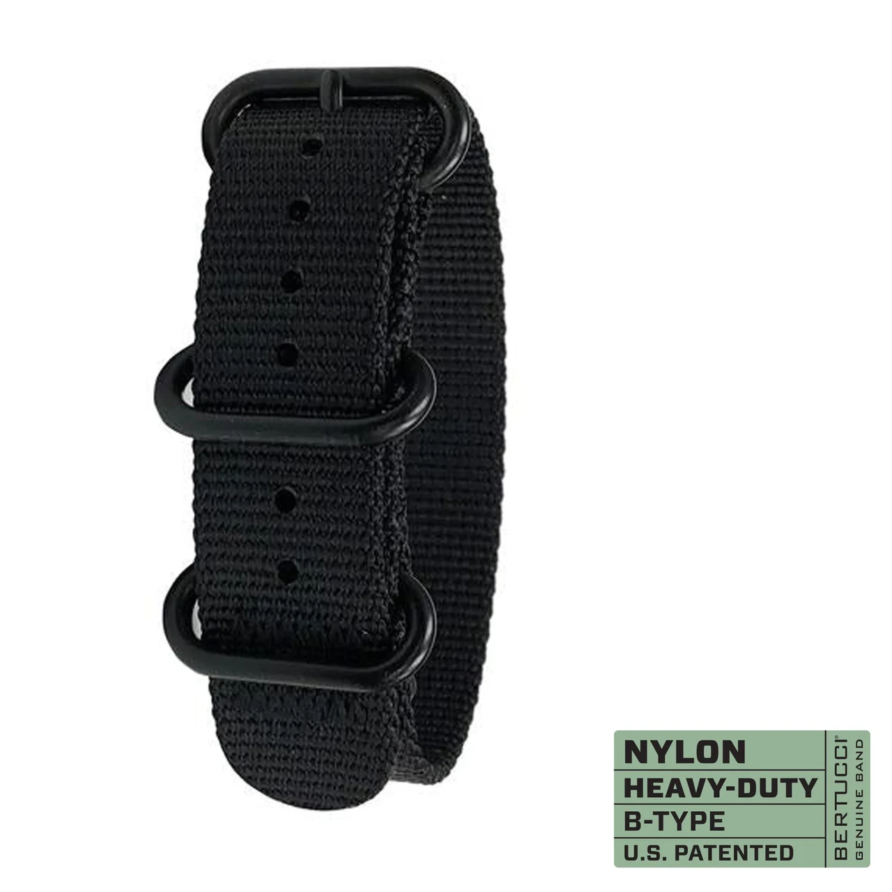 Ремінець нейлоновий bertucci #244B Black w/ black ION hardware, 3/4" - 19 mm size for A-1 & C-1 Cases, фото 1