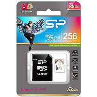 Карта памяти Silicon Power 256Gb microSDXC Class 10 UHS-I U1 Elite + adapter (SP256GBSTXBU1V21SP)