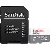 Карта памяти SANDISK 32GB microSD class 10 Ultra Light (SDSQUNR-032G-GN3MA)