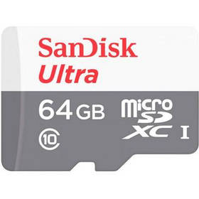 Картка пам'яті SANDISK 64 GB microSD class 10 Ultra Light (SDSQUNR-064G-GN3MN)