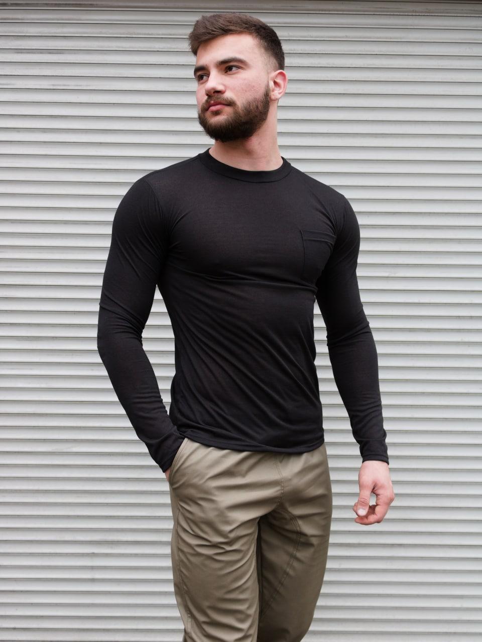 Чоловічий светр сірий і чорний Код RA1347