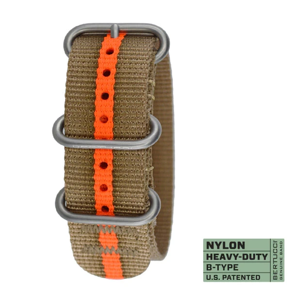 Ремінець нейлоновий bertucci #254 Coyote / Blaze Pro-Stripe™ w/ matte hardware, 7/8" - 22 mm size for A-2, A-3, A-6 & B-1 Cases, фото 1