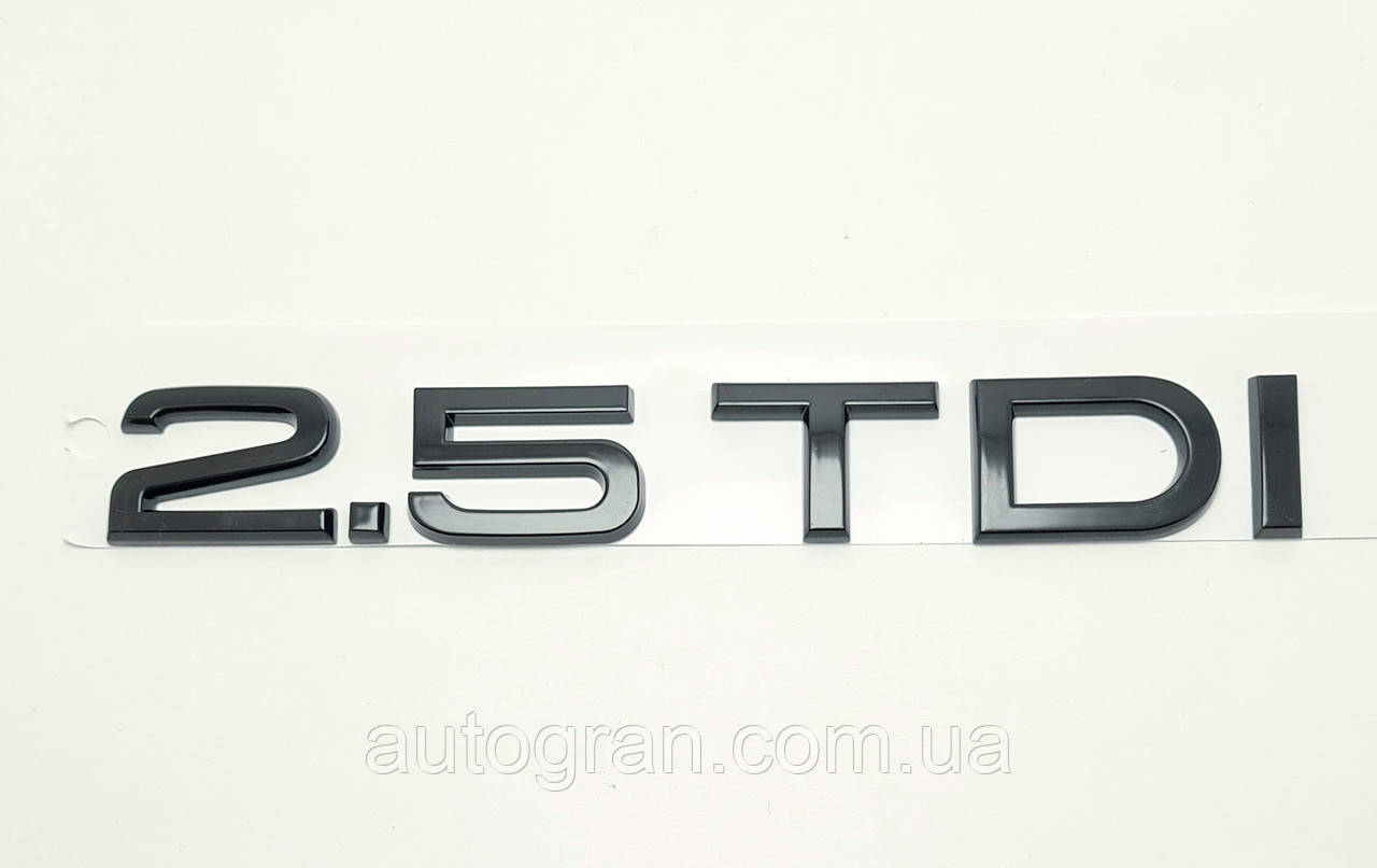 Емблема напис багажника Audi 2.5TDI чорний