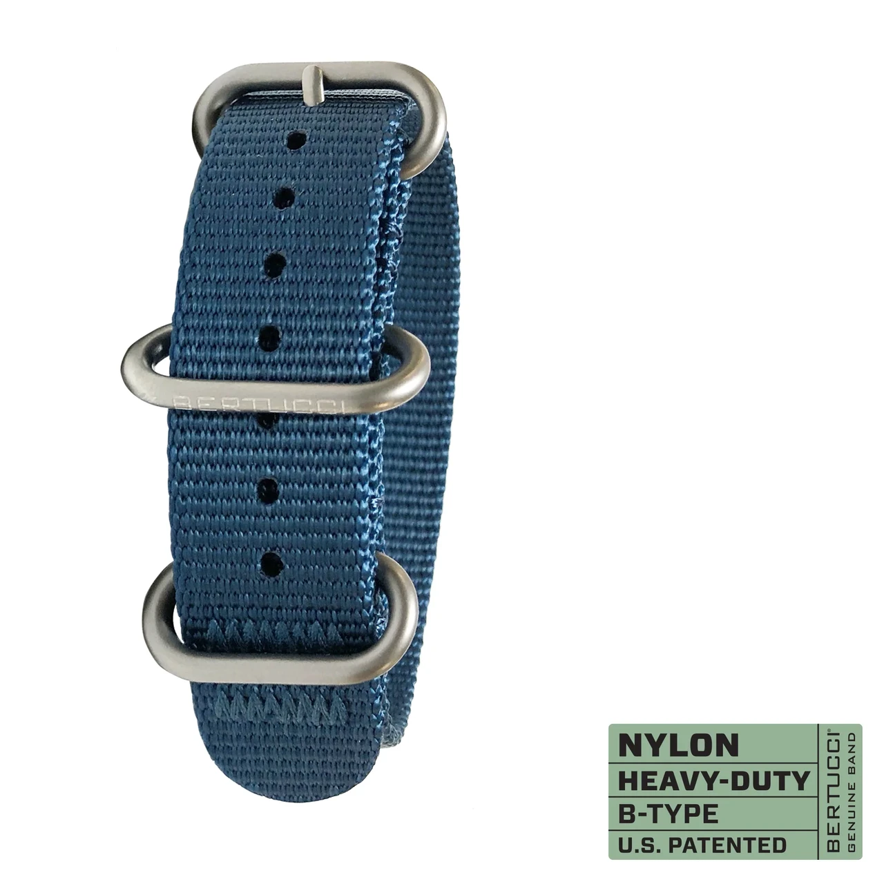 Ремінець нейлоновий bertucci #249 Mariner Blue w/ matte hardware, 3/4" - 19 mm size for A-1 & C-1 Cases, фото 1