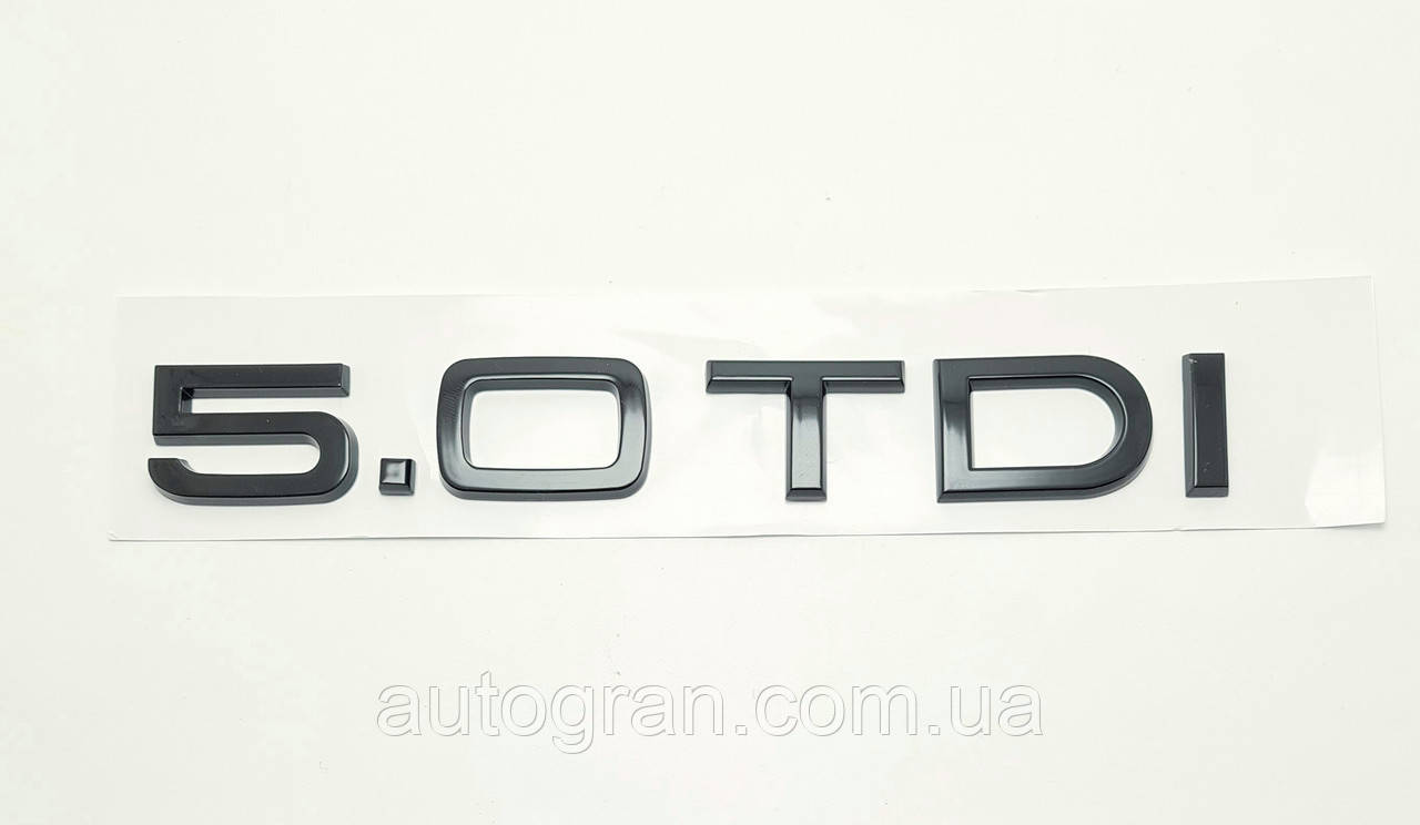 Емблема напис багажника Audi 5.0TDI чорний