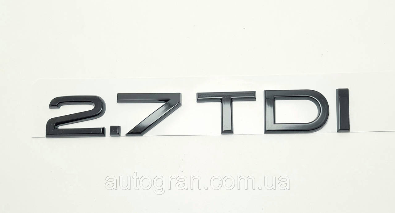 Емблема напис багажника Audi 2.7TDI чорний