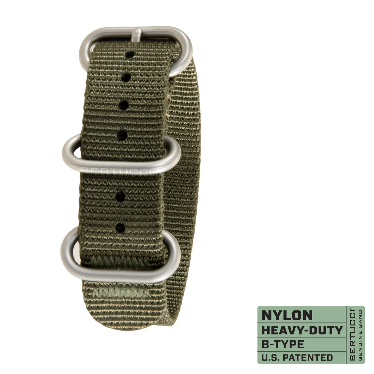 Ремінець нейлоновий bertucci #245 Defender Olive™ w/ matte hardware, 3/4" - 19 mm size for A-1 & C-1 Cases, фото 1