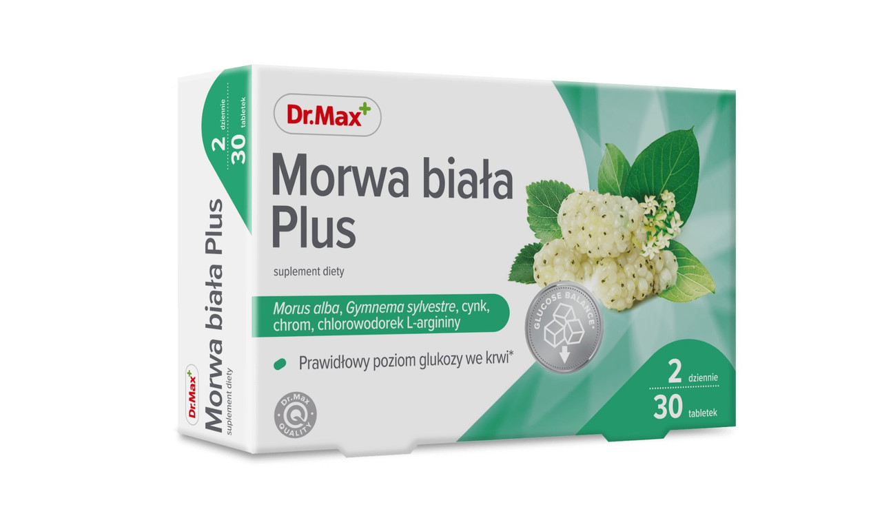 Dr.Max екстракт білої шовковиці та гурмару, цинк, хром, L-аргінін, нормалізація рівня глюкози, 30 таблеток. До 07/2026