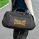 Спортивна сумка Everlas TLS Orange (дорожня) чорна тканинна для тренувань та поїздок Еверласт на 36 літрів, фото 9