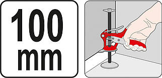 Регулятор для монтажу керамічної плитки, дверей YATO: робочий діапазон 10-120 мм. (Польща)