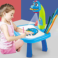 Дитячий стіл для малювання зі світлодіодним підсвічуванням.Синій (Арт-0123)