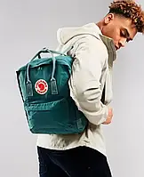 Классический рюкзак kanken fjallraven школьный, для планшета сумка | портфель | ранец c ручками 16л Зеленый