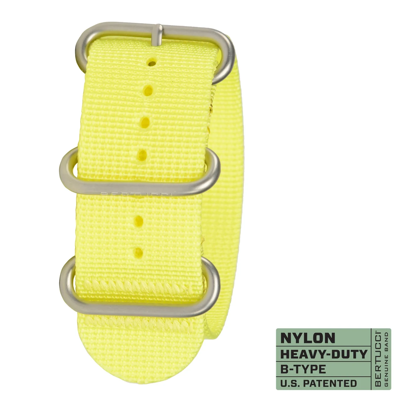 Ремінець нейлоновий bertucci #113 - Optic Yellow w/ matte hardware, 1" - 26 mm size for A-4, A-5 & E-1 Cases Original MSRP $28, фото 1