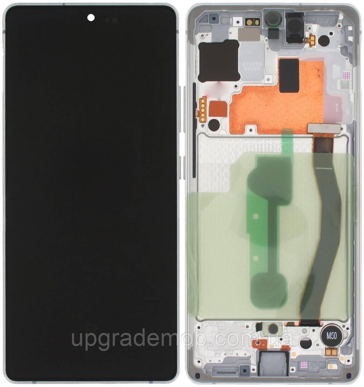 Дисплей модуль тачскрин Samsung G770 Galaxy S10 Lite чорний Amoled оригінал сервісне паковання з рамкою