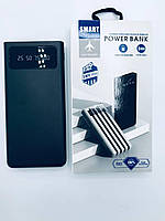 Power Bank 20000mAh Цифровой дисплей 4 шнура зарядки Черный