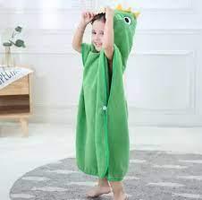 Пончо с капюшоном для детей "Динозаврик" Зеленый - фото 2 - id-p1673902094