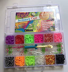 Великий Набір резинок для плетіння, Резиночки в коробці12 кольорів