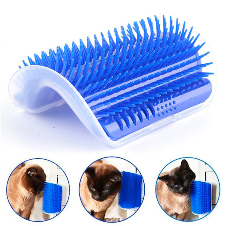 Щітка для кота "Cat It - Self groomer" Синя кутова луска для котів - іграшка масажер для котів (ST)