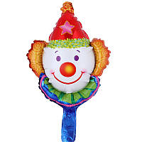 Большие гелиевые шары «Клоун», надувные фольгированные воздушные фигуры для праздника 36*30 см //   irs