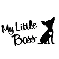 Наклейка "My little boss" (чёрная)