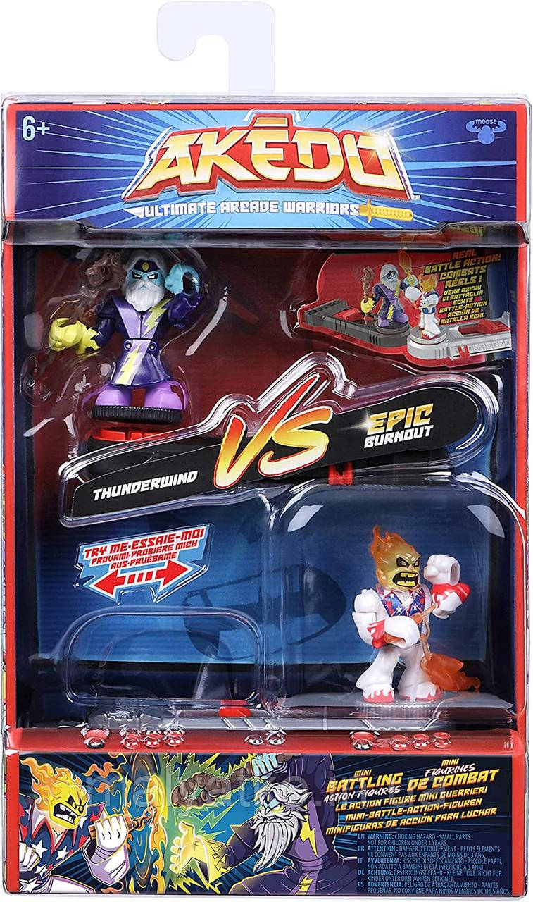 Фігурки Акедо Воїни Іскрометний удар Тандервінд Бернаут Akedo Ultimate Arcade Warriors Thunderwind Vs Burnout
