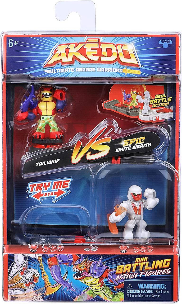 Фігурки Акедо Дуель Драконів Тейлвіп проти Вайт Рейф Akedo Ultimate Arcade Warriors Tailwhip Vs White Wraith