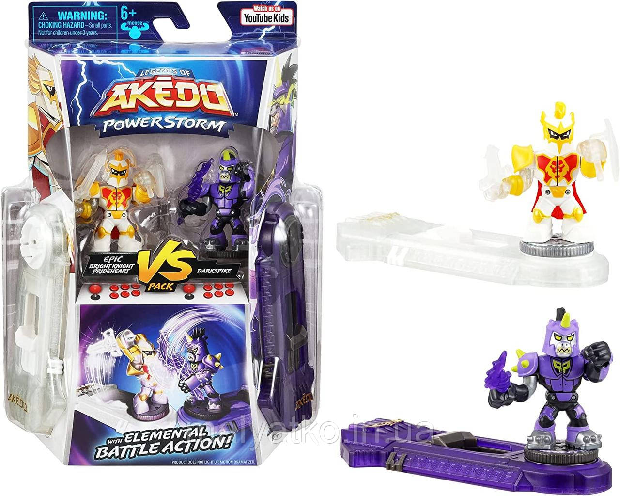 Ігровий набір бійця Акедо Akedo Powerstorm Ultimate Arcade Warriors Bright Knight Prideheart Versus Darkspike