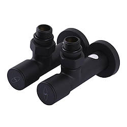 Набір для підключення сушки для рушників SOLOMON LUX 1/2″ 7777 (2шт.) BLACK Чорний матовий