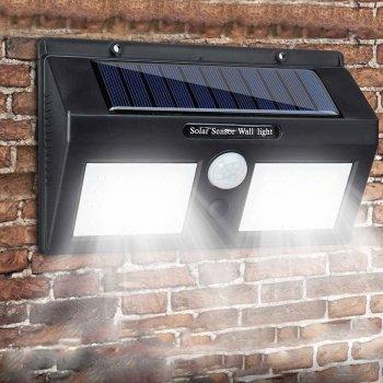 Подвійний ліхтар на сонячній батареї з датчиком руху Solar 40 LED - фото 1 - id-p1208011577