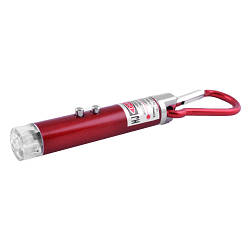 Ліхтар брелок (LED+Лазер) 9616-2/3хLR44,/карабін/ (прозорі)