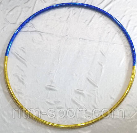 Обруч для художньої гімнастики в обмотуванні жовто-синій, фото 2