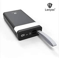 Power bank павербанк портативная батарея внешний аккумулятор Lenyes PX391 30000mAh |2USB 5 В/2 А| black