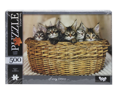 Пазли "Веселі кошенята", 500 елементів Dankotoys (С500-14-01,02,03,04...12)
