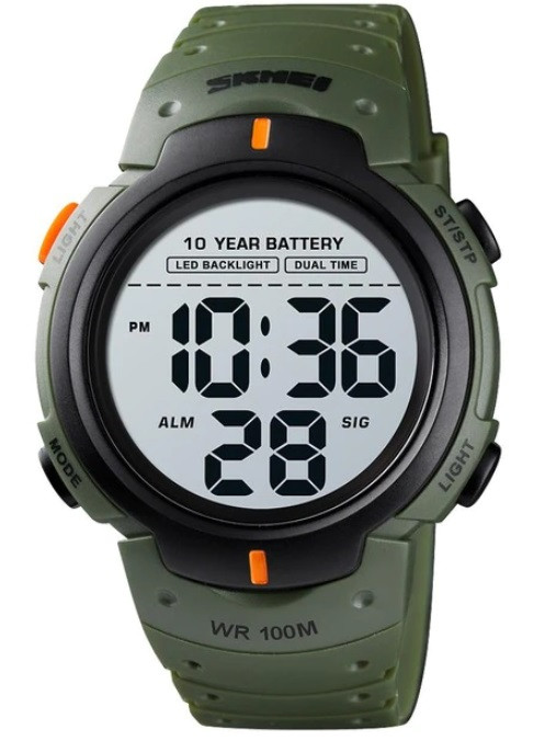 Чоловічий наручний годинник водостійкий Skmei Neon 10 Bar