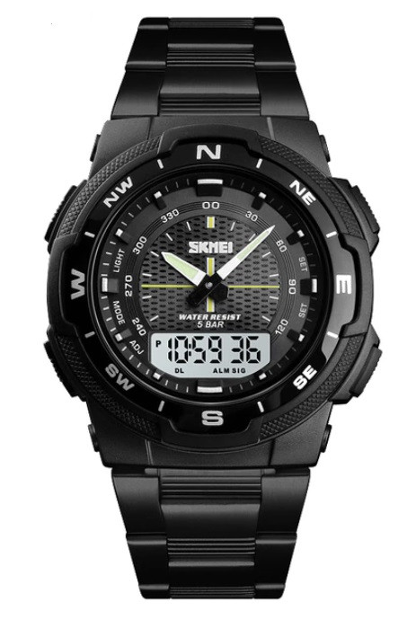Чоловічий годинник Skmei 1370 Marshal Black, фото 1