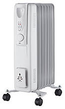 Оливний радіатор, нагрівач KEPLAND OH01WH (1500 Вт, термостат, 7 ребер, Польща)