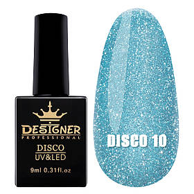 Світловідбивний  гель-лак Disco Gel Polish Дизайнер  для нігтів, 9 мл. Лагуна No10