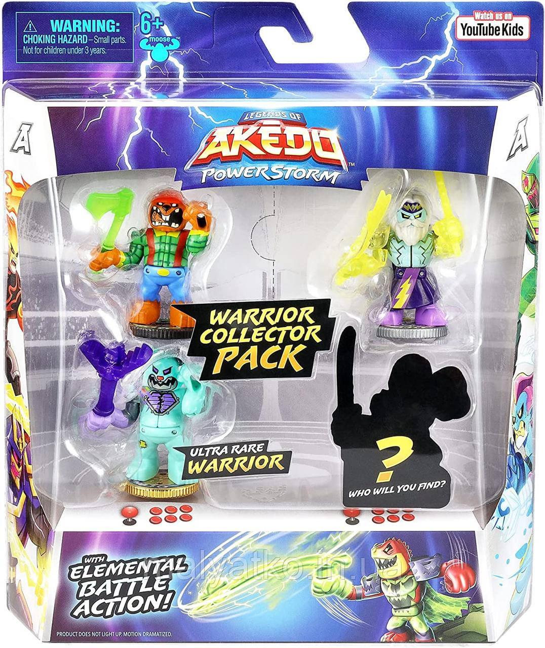 Ігровий набір 4 фігурки бійця Акедо Воїни Legends of Akedo Powerstorm Warrior