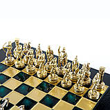 Шаховий набір Manopoulos "Греко-римська битва", матеріал сплав цинку, розмір 28*28 см. Колір зелений, фото 4