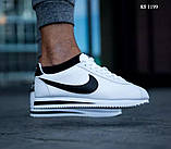 Кросівки Nike Cortez білі/чорні 40-44, фото 2