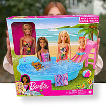 Ігровий набір Лялька Барбі з басейном Блондинка (GHL91)