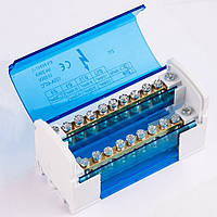 Крос-модуль 2*11 "нуль" (шина нульова в корпусі з синьою кришкою)