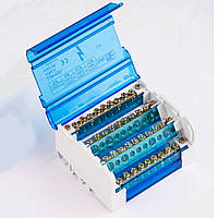 Крос-модуль 4*11 "нуль" (шина нульова в корпусі з синьою кришкою)