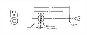 ІНДУКТИВНИЙ ДАТЧИК Серія AL ALJ18A3-5-Z / P1 ALJ18A3-5-Z/N1/N2 ALJ18A3-5-Z/N3 ALJ18A3-5-Z/P1/P2 ALJ18A3-5-Z/P3, фото 2