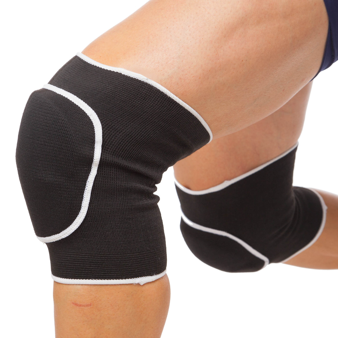 Волейбольні наколінники спортивні гімнастичні Zelart (чорні, сині), фото 1