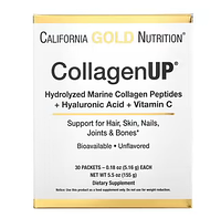 California Gold Nutrition, CollagenUP, морський гідролізований колаген, гіалуронова кислота й вітамін C, без