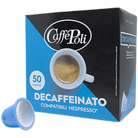 Кава в капсулах Nespresso Caffe Poli Decaffeinato 50 шт Неспрессо Каффе Полі Без кофеїну