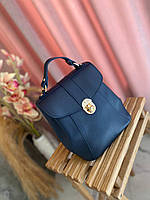 Рюкзак прогулочный женский городской повседневный синий сумка-рюкзак