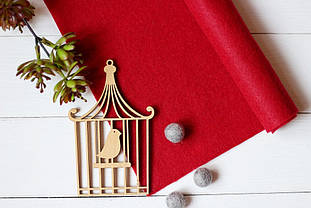 Китайський м'який фетр 1,5мм 100*90см, темно-червоний